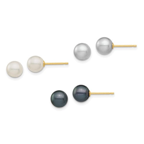 14k-6-6-5mm-white-grey-black-round-fwc-pearl-3-pair-stud-post-earrings-set-SolomonJeweler-Wichita-KS-CustomJewelry
