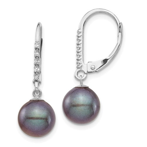 14k-white-gold-8-9mm-black-fwc-pearl-05ct-diamond-leverback-earrings-SolomonJeweler-Wichita-KS-CustomJewelry