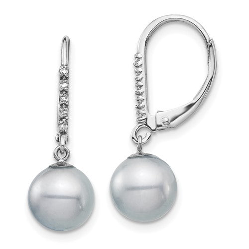 14k-white-gold-8-9mm-grey-fwc-pearl-05ct-diamond-leverback-earrings-SolomonJeweler-Wichita-KS-CustomJewelry