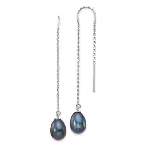 14k-white-gold-7-8mm-black-teardrop-fw-cultured-pearl-threader-earrings-SolomonJeweler-Wichita-KS-CustomJewelry