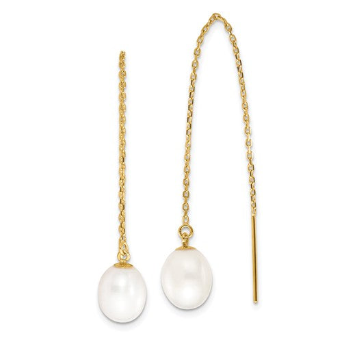 14k-7-8mm-white-rice-fw-cultured-pearl-cable-chain-threader-earrings-SolomonJeweler-Wichita-KS-CustomJewelry