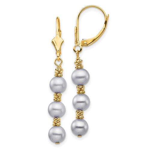 14k-5-6mm-grey-semi-round-freshwater-cultured-pearl-leverback-earrings-SolomonJeweler-Wichita-KS-CustomJewelry
