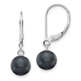 14k-white-gold-7-8mm-black-round-fwc-pearl-leverback-earrings-SolomonJeweler-Wichita-KS-CustomJewelry