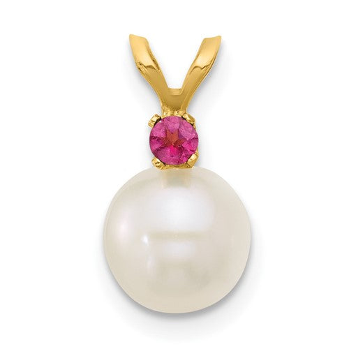 14k-7-7-5mm-white-round-fwc-pearl-pink-topaz-pendant-SolomonJeweler-Wichita-KS-CustomJewelry