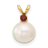 14k-garnet-8-8-5mm-white-round-fwc-pearl-pendant-SolomonJeweler-Wichita-KS-CustomJewelry