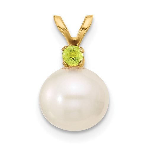 14k-peridot-8-8-5mm-white-round-fwc-pearl-pendant-SolomonJeweler-Wichita-KS-CustomJewelry