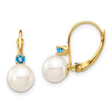 14k-7-7-5mm-white-round-fwc-pearl-swiss-blue-topaz-leverback-earrings-SolomonJeweler-Wichita-KS-CustomJewelry