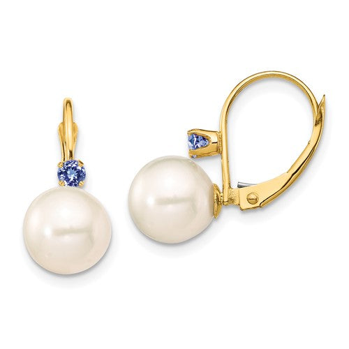 14k-8-8-5mm-white-round-fwc-pearl-tanzanite-leverback-earrings-SolomonJeweler-Wichita-KS-CustomJewelry