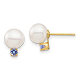 14k-7-7-5mm-white-round-freshwater-cultured-pearl-tanzanite-post-earrings-SolomonJeweler-Wichita-KS-CustomJewelry