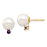 14k-8-8-5mm-white-round-freshwater-cultured-pearl-amethyst-post-earrings-SolomonJeweler-Wichita-KS-CustomJewelry