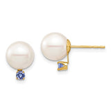 14k-8-8-5mm-white-round-freshwater-cultured-pearl-tanzanite-post-earrings-SolomonJeweler-Wichita-KS-CustomJewelry