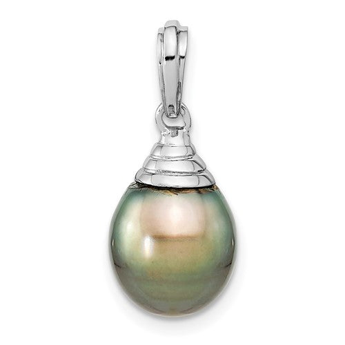 14k-white-gold-9-10mm-teardrop-black-saltwater-tahitian-pearl-pendant-SolomonJeweler-Wichita-KS-CustomJewelry