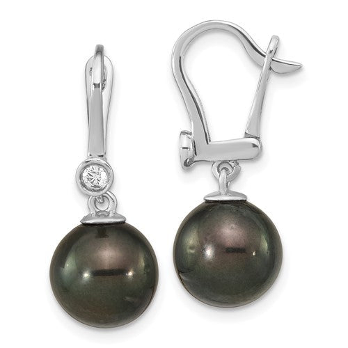 14k-white-gold-9-10mm-round-black-saltwater-tahitian-pearl-10ct-dia-dang-SolomonJeweler-Wichita-KS-CustomJewelry