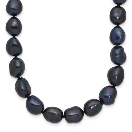 14k-white-gold-7x11-baroque-black-fwc-pearl-necklace-SolomonJeweler-Wichita-KS-CustomJewelry