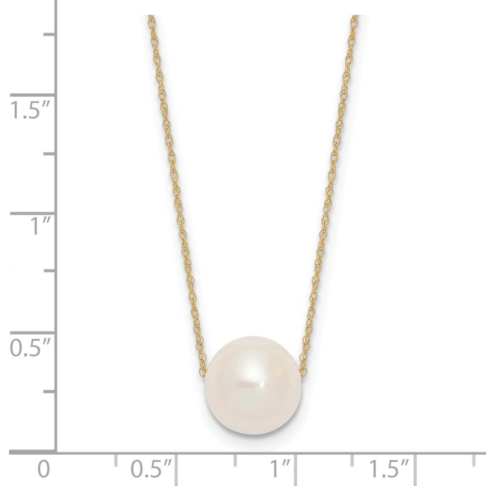 14K 10-11mm Semi-Round White FWC Pearl Rope Necklace - Solomon Jewelers