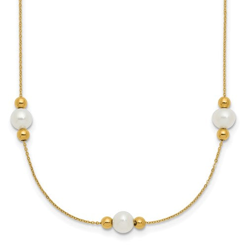 14k-polished-fwc-pearl-and-bead-3-station-16in-w-2-in-ext-necklace-SolomonJeweler-Wichita-KS-CustomJewelry