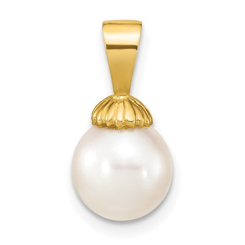 14k-8-9mm-white-round-freshwater-pearl-pendant-SolomonJeweler-Wichita-KS-CustomJewelry