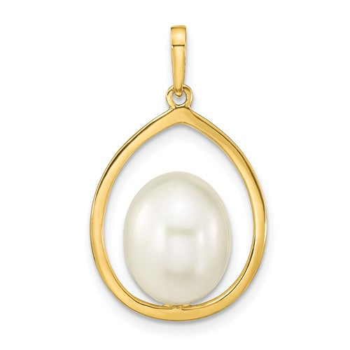 14k-9-10mm-rice-white-freshwater-cultured-pearl-pendant-SolomonJeweler-Wichita-KS-CustomJewelry