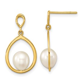 14k-6-7mm-teardrop-white-fwc-pearl-dangle-earrings-SolomonJeweler-Wichita-KS-CustomJewelry