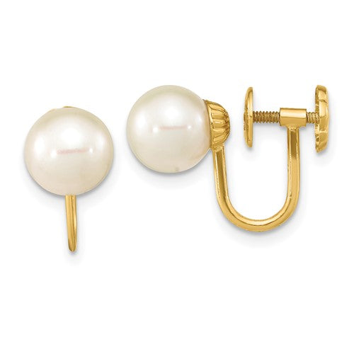 14k-7-8mm-round-white-fwc-pearl-non-pierced-earrings-SolomonJeweler-Wichita-KS-CustomJewelry