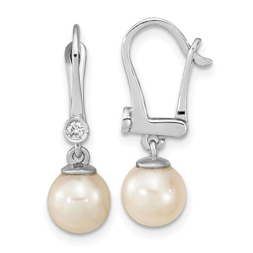 14k-white-gold-7-8mm-round-white-saltwater-akoya-pearl-05ct-dangle-earring-SolomonJeweler-Wichita-KS-CustomJewelry
