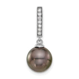 14k-white-gold-10-11mm-black-tahitian-pearl-07ct-dia-dangle-chain-slide-SolomonJeweler-Wichita-KS-CustomJewelry