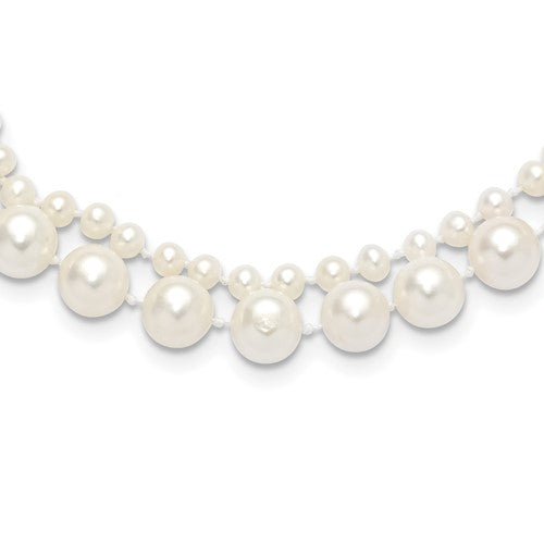 14k-3-4mm-and-7-8mm-white-fwc-pearl-18in-2-strand-necklace-SolomonJeweler-Wichita-KS-CustomJewelry