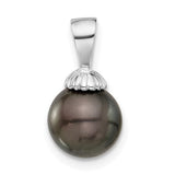 14k-white-gold-8-9mm-round-black-tahitian-pearl-pendant-SolomonJeweler-Wichita-KS-CustomJewelry