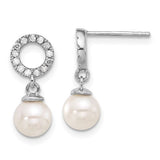 14k-white-gold-6-7mm-rnd-white-akoya-pearl-and-20ct-dia-dangle-earrings-SolomonJeweler-Wichita-KS-CustomJewelry