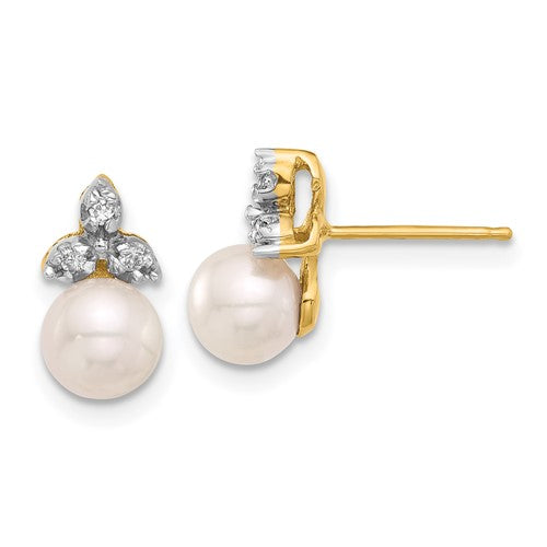 14k-5-6mm-round-white-fwc-pearl-and-06ct-diamond-post-earrings-SolomonJeweler-Wichita-KS-CustomJewelry