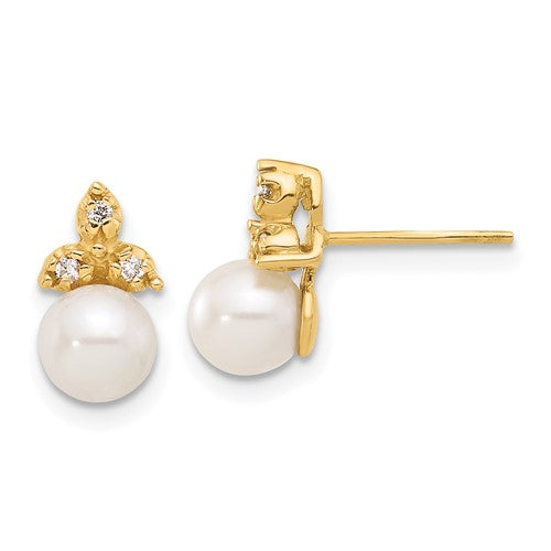 14k-5-6mm-button-freshwater-cultured-pearl-06ct-dia-post-earrings-SolomonJeweler-Wichita-KS-CustomJewelry