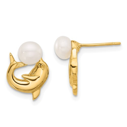 14k-5-6mm-button-white-fwc-pearl-dolphin-post-earrings-SolomonJeweler-Wichita-KS-CustomJewelry