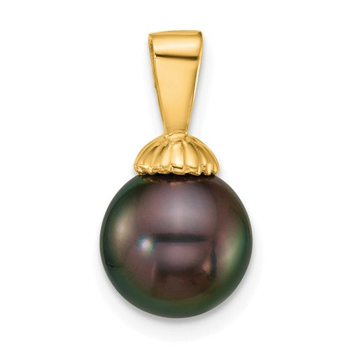 14k-8-9mm-round-blk-tahitian-saltwater-cultured-pearl-pendant-SolomonJeweler-Wichita-KS-CustomJewelry