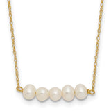 14k-4-5mm-semi-round-white-fwc-5-pearl-bar-19-5in-necklace-SolomonJeweler-Wichita-KS-CustomJewelry