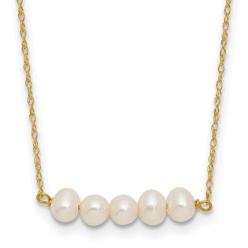 14k-4-5mm-semi-round-white-fwc-5-pearl-bar-19-5in-necklace-SolomonJeweler-Wichita-KS-CustomJewelry