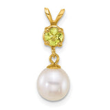 14k-7-8mm-round-white-fwc-pearl-and-peridot-pendant-SolomonJeweler-Wichita-KS-CustomJewelry