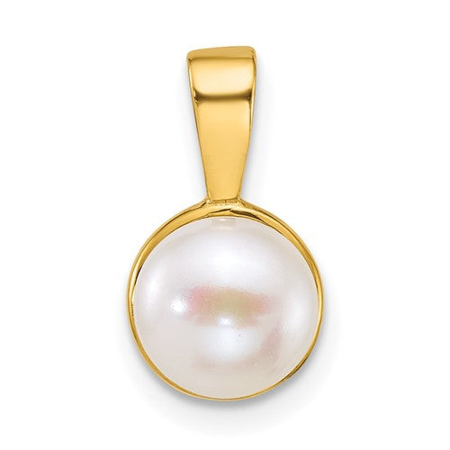 14k-polished-7-8mm-button-freshwater-cultured-pearl-pendant-SolomonJeweler-Wichita-KS-CustomJewelry