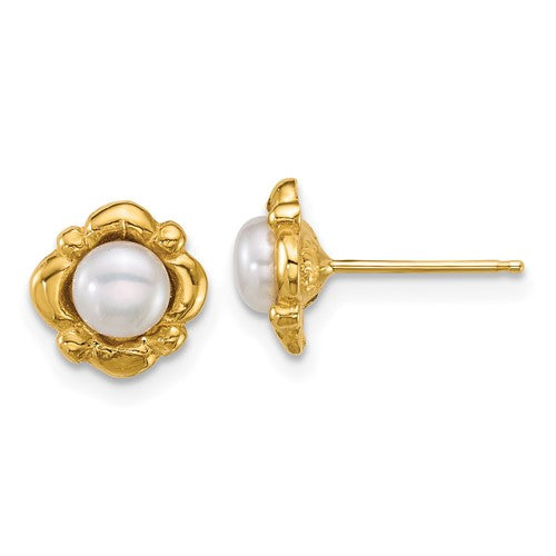 14k-polished-4-5mm-button-white-freshwater-cultured-pearl-earrings-SolomonJeweler-Wichita-KS-CustomJewelry