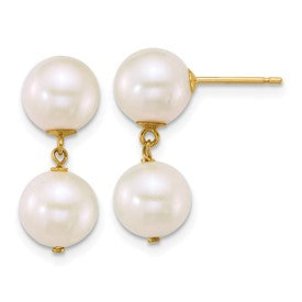 14k-7-8mm-round-white-fw-cultured-2-pearl-dangle-post-earrings-SolomonJeweler-Wichita-KS-CustomJewelry