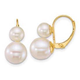 14k-6-9mm-round-white-freshwater-cultured-2-pearl-earrings-SolomonJeweler-Wichita-KS-CustomJewelry