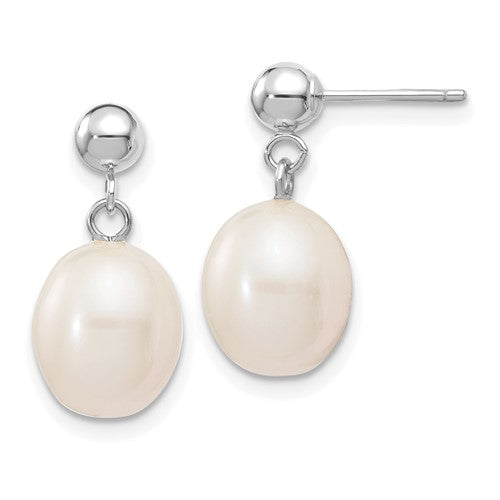 14kw-8-9mm-white-rice-freshwater-cultured-pearl-post-dangle-earrings-SolomonJeweler-Wichita-KS-CustomJewelry