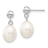 14kw-7-8mm-white-rice-freshwater-cultured-pearl-post-dangle-earrings-SolomonJeweler-Wichita-KS-CustomJewelry