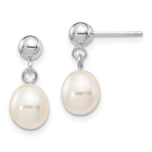 14kw-6-7mm-white-rice-freshwater-cultured-pearl-post-dangle-earrings-SolomonJeweler-Wichita-KS-CustomJewelry