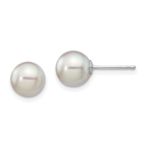 14k-white-gold-7-8mm-round-grey-saltwater-akoya-cultured-pearl-earrings-SolomonJeweler-Wichita-KS-CustomJewelry