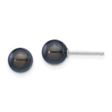 14k-white-gold-6-7mm-round-black-saltwater-akoya-cultured-pearl-earrings-SolomonJeweler-Wichita-KS-CustomJewelry