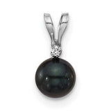 14kw-5-6mm-black-round-saltwater-akoya-cultured-pearl-diamond-pendant-SolomonJeweler-Wichita-KS-CustomJewelry