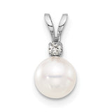14k-white-6-7mm-round-white-akoya-pearl-and-03ct-diamond-pendant-SolomonJeweler-Wichita-KS-CustomJewelry