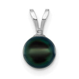 14k-white-gold-6-7mm-round-black-saltwater-akoya-pendant-SolomonJeweler-Wichita-KS-CustomJewelry