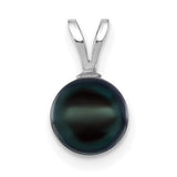 14k-white-gold-7-8mm-round-black-saltwater-akoya-pendant-SolomonJeweler-Wichita-KS-CustomJewelry