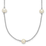 14k-white-gold-5-6mm-round-white-fwc-pearl-7-station-necklace-SolomonJeweler-Wichita-KS-CustomJewelry